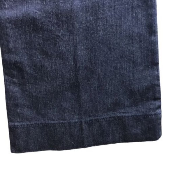 Ann Taylor LOFT Dark Wash Denim 70s Inspired Front Pocket Wide Leg Jeans Size 10 - Picture 6 of 7
